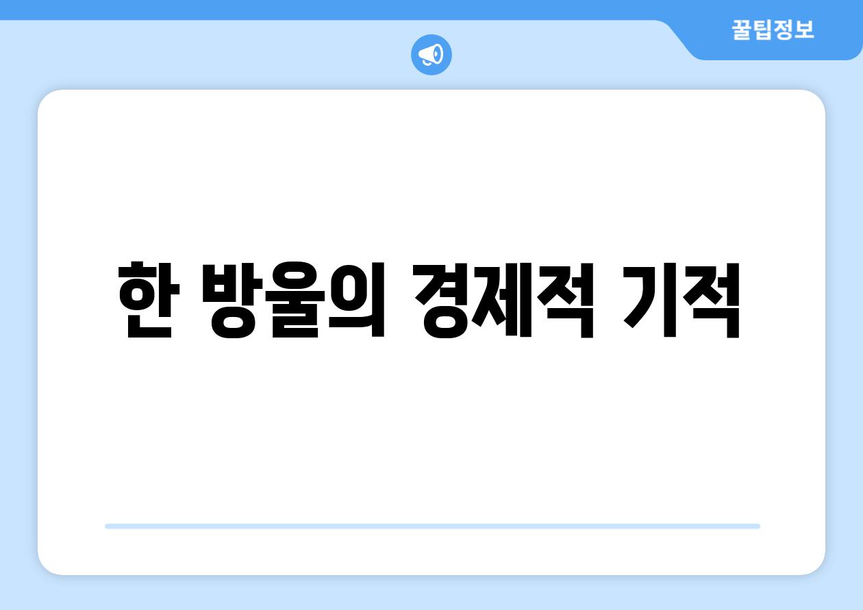 한 방울의 경제적 기적