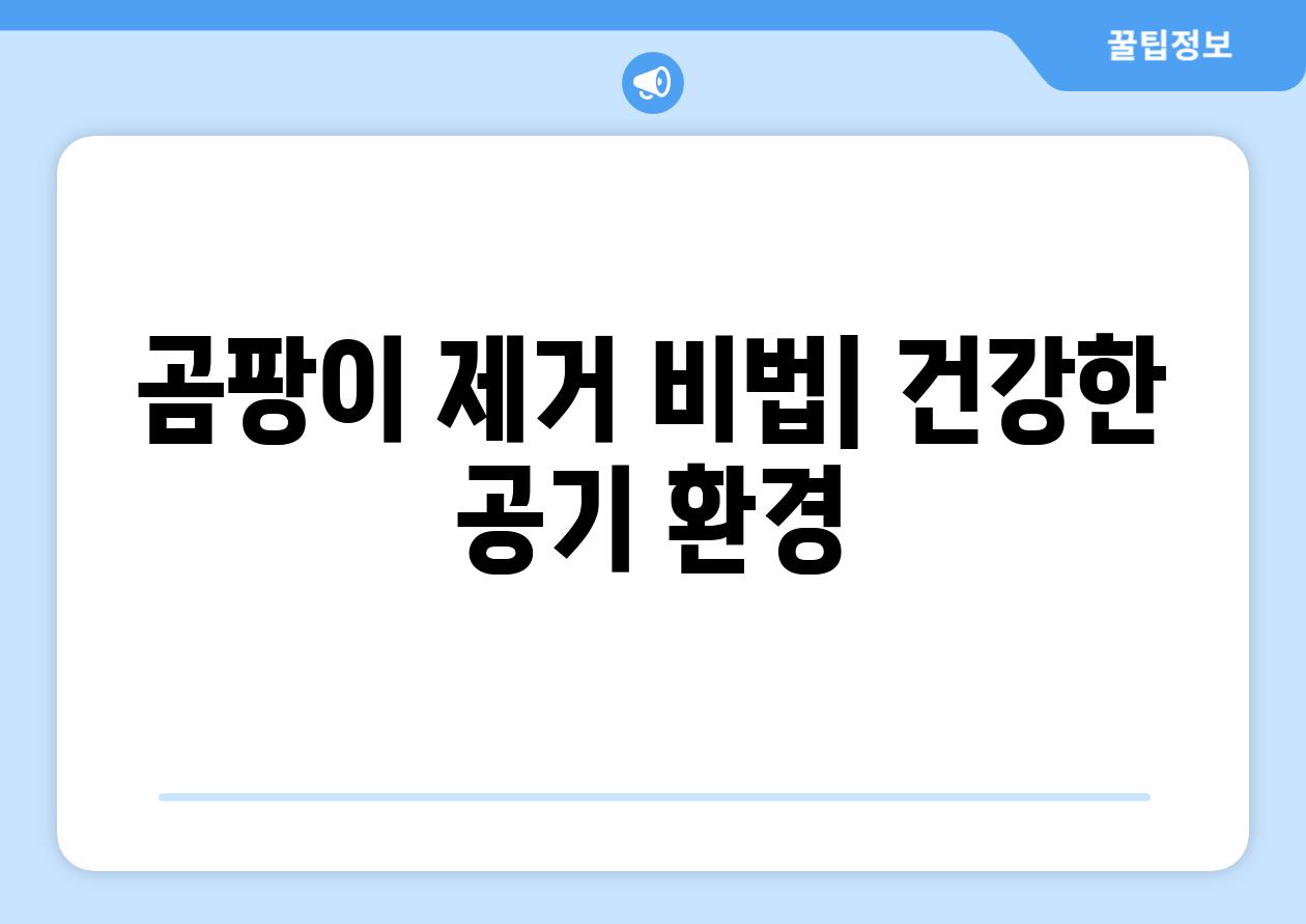곰팡이 제거 비법| 건강한 공기 환경
