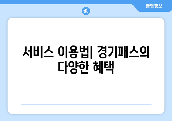 더 경기패스 신청방법 및 홈페이지 완벽 가이드 | 경기패스, 신청서, 서비스 이용법