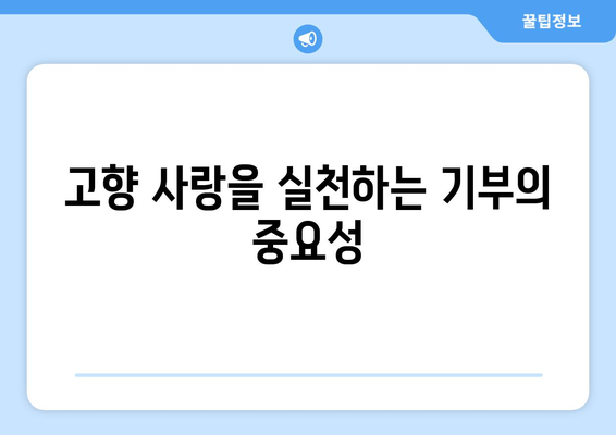 고향사랑기부제| 기부로 지역특산물로 보답받는 방법! | 기부, 지역경제, 특산물"