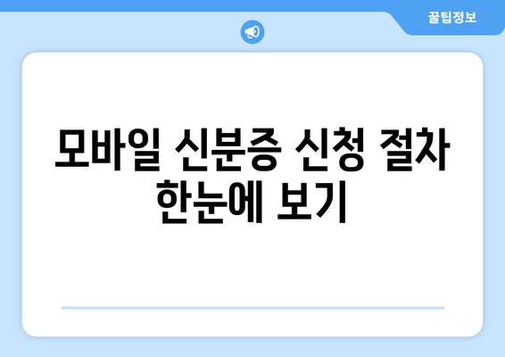 모바일 신분증 (모바일 운전면허증) 신청 발급 방법 완벽 가이드 | 신청 절차, 필요 서류, 유의사항